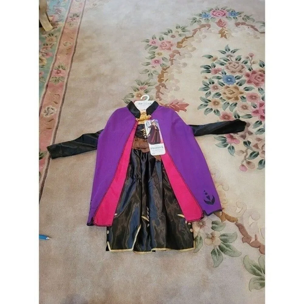 NEW Disney's Frozen 2 Anna Adventure Dress 2pc Dress and Cape Halloween Costume - Picture 1 of 10